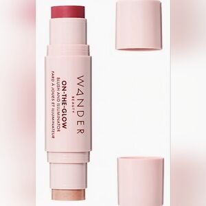 Wander Beauty On The Glow Blush and Illuminator Strawberry Fields 0.21oz New
